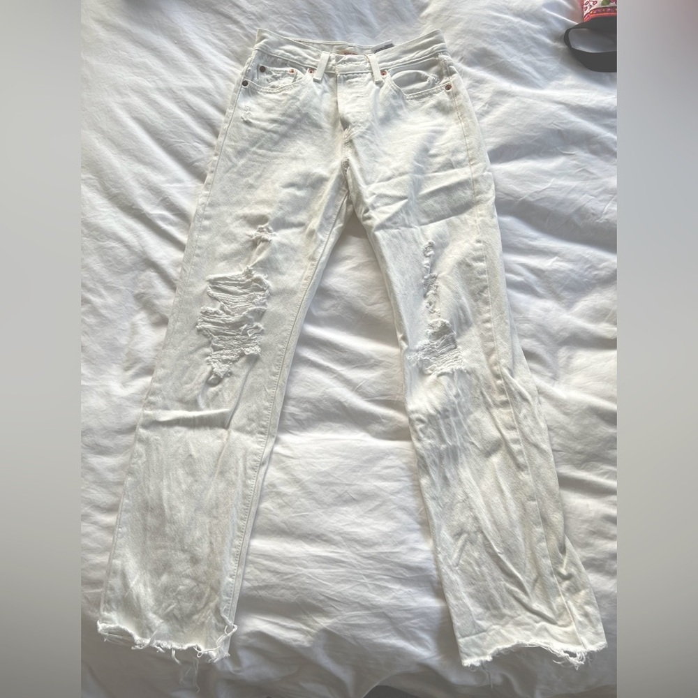 Levi’s WEDGIE STRAIGHT FIT WOMEN'S JEANS white size 25